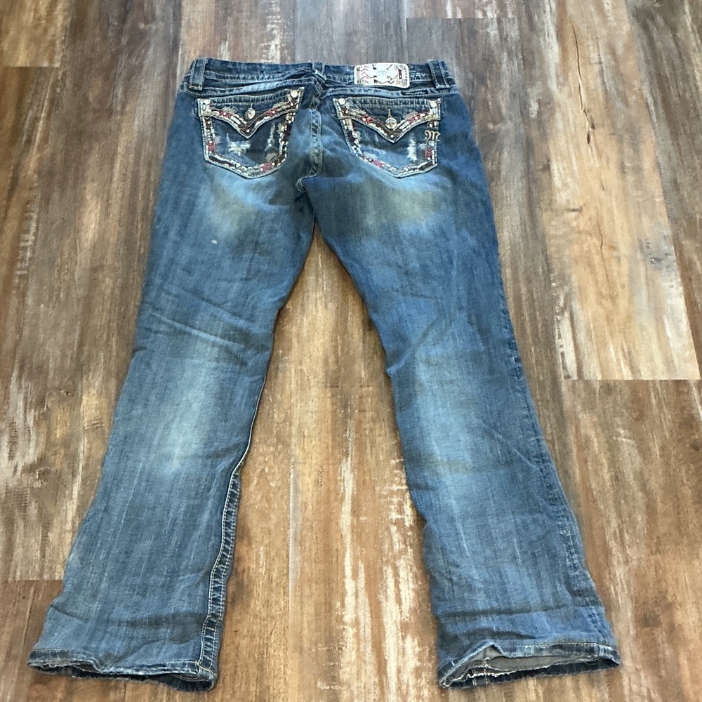 Miss Me Distressed Blue Ankle Jeans